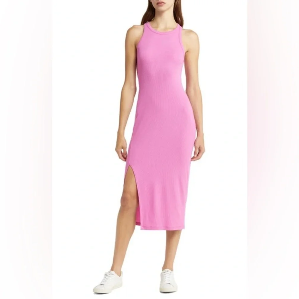 midi ribbed sweater dress The Rib Sweater Midi Dress In Salt